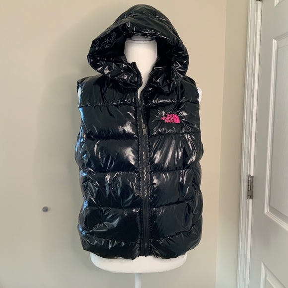 North Face Shiny Puffer Vest | Poshmark